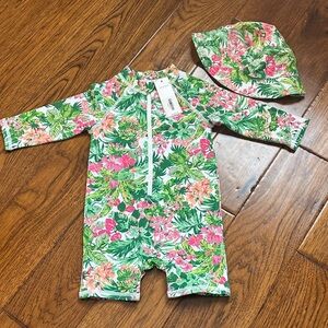 Janie and Jack Swimwear and Hat